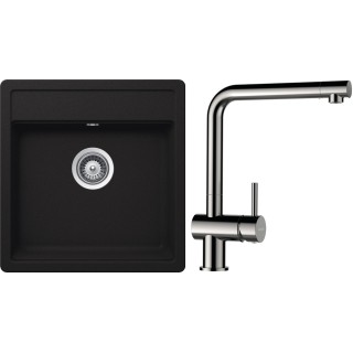 Set Schock S23-5 (dřez Nemo N-100S Onyx + baterie Epos Nerezový vzhled)