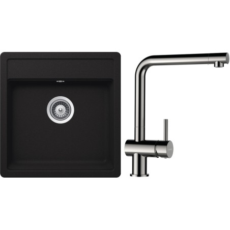 Set Schock S23-5 (dřez Nemo N-100S Onyx + baterie Epos Nerezový vzhled)