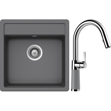 Set Schock S23-9 (dřez Nemo N-100S Croma + baterie SC-520.120 Croma)