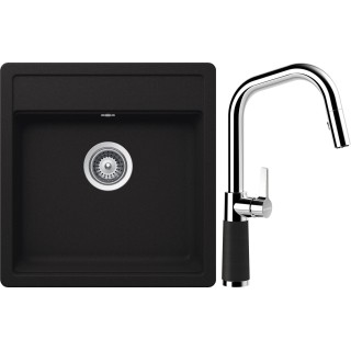 Set Schock S23-11 (dřez Nemo N-100S Onyx + baterie SC-530.120 Onyx)