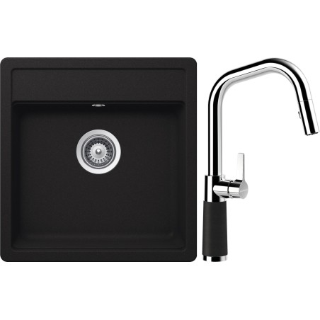 Set Schock S23-11 (dřez Nemo N-100S Onyx + baterie SC-530.120 Onyx)