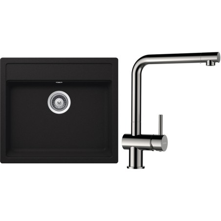 Set Schock S24-5 (dřez Nemo N-100 Onyx + baterie Epos Nerezový vzhled)