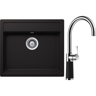 Set Schock S24-8 (dřez Nemo N-100 Nero + baterie SC-520 Nero)