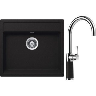 Set Schock S24-8 (dřez Nemo N-100 Onyx + baterie SC-520 Onyx)