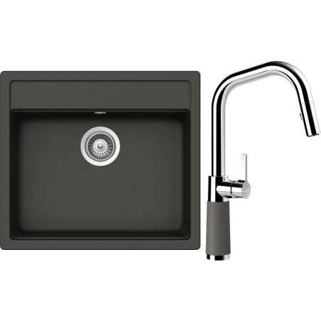 Set Schock S24-11 (dřez Nemo N-100 Asphalt + baterie SC-530.120 Asphalt)