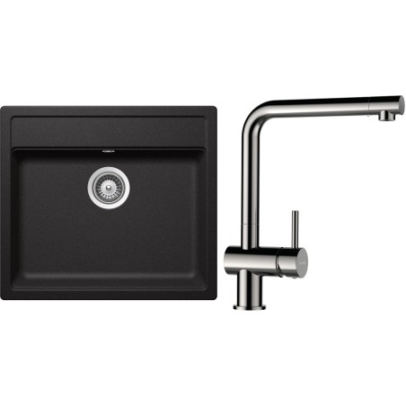 Set Schock S9-3 (dřez Mono N-100 Stone + baterie Epos Nerezový vzhled)