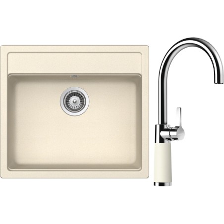 Set Schock S9-6 (dřez Mono N-100 Magnolia + baterie SC-520 Magnolia)