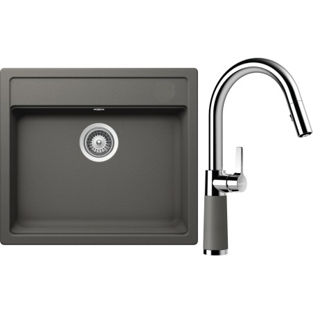 Set Schock S9-7 (dřez Mono N-100 Silverstone + baterie SC-520.120 Silverstone)