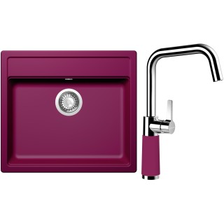 Set Schock S9-8 (dřez Mono N-100 Berry + baterie SC-530 Berry)