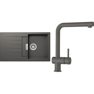 Set Schock S1-1 (dřez Signus D-100 Silverstone + baterie Epos Silverstone)