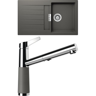 Set Schock S1-5 (dřez Signus D-100 Silverstone + baterie SC-510.120 Silverstone)