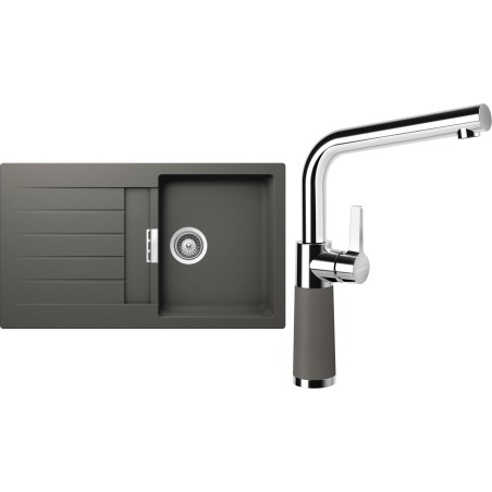 Set Schock S1-10 (dřez Signus D-100 Silverstone + baterie SC-540 Silverstone)