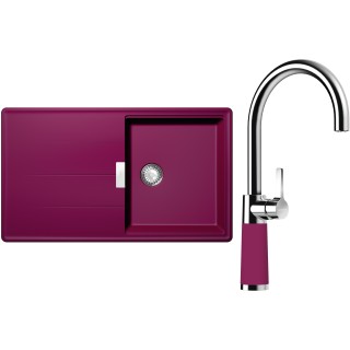 Set Schock S16-6 (dřez Tia D-100 Berry + baterie SC-520 Berry)