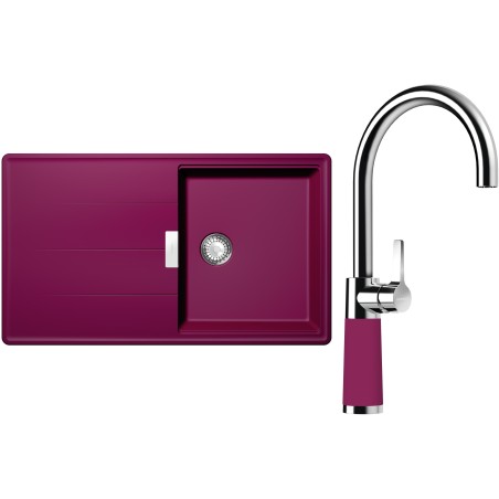 Set Schock S16-6 (dřez Tia D-100 Berry + baterie SC-520 Berry)