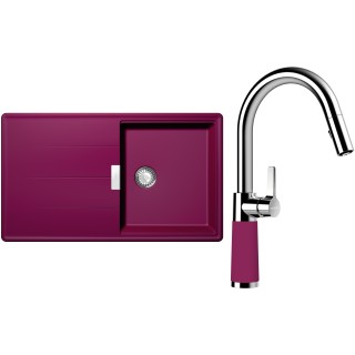 Set Schock S16-7 (dřez Tia D-100 Berry + baterie SC-520.120 Berry)