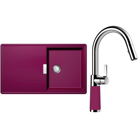 Set Schock S16-7 (dřez Tia D-100 Berry + baterie SC-520.120 Berry)