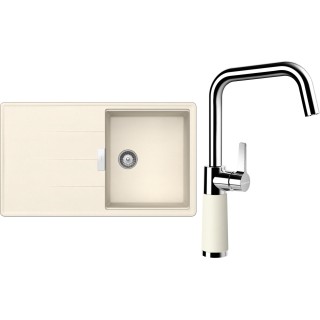 Set Schock S16-8 (dřez Tia D-100 Magnolia + baterie SC-530 Magnolia)