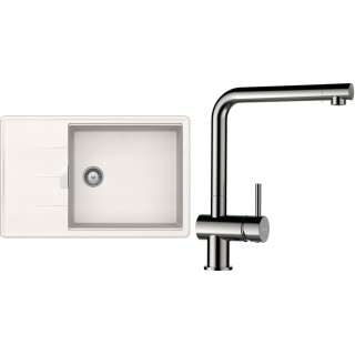 Set Schock S17-3 (dřez Tia D-100LS Polaris + baterie Epos Nerezový vzhled)