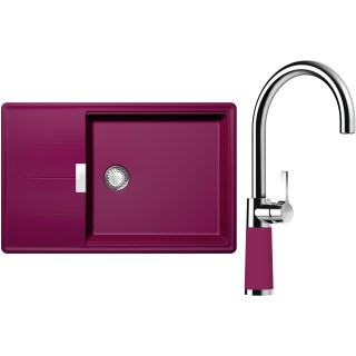 Set Schock S17-6 (dřez Tia D-100LS Berry + baterie SC-520 Berry)