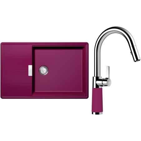 Set Schock S17-7 (dřez Tia D-100LS Berry + baterie SC-520.120 Berry)