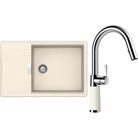 Set Schock S17-7 (dřez Tia D-100LS Magnolia + baterie SC-520.120 Magnolia)