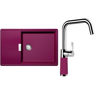 Set Schock S17-8 (dřez Tia D-100LS Berry + baterie SC-530 Berry)