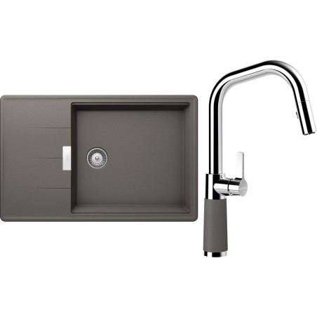 Set Schock S17-9 (dřez Tia D-100LS Silverstone + baterie SC-530.120 Silverstone)