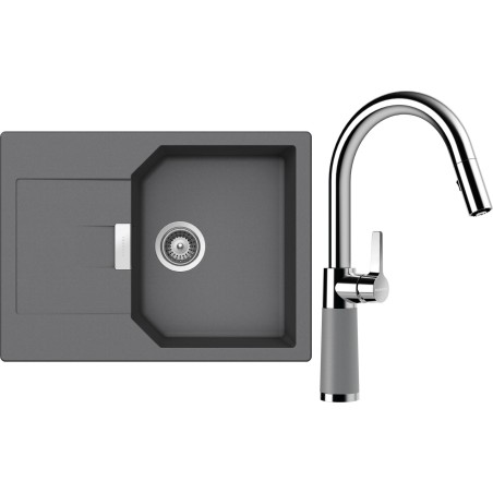 Set Schock S19-9 (dřez Manhattan D-100S Croma + baterie SC-520.120 Croma)