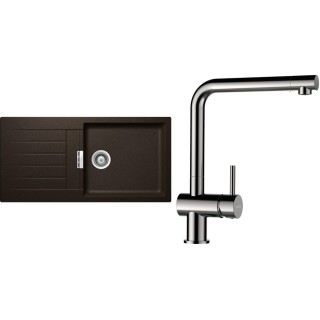 Set Schock S2-3 (dřez Signus D-100L Bronze + baterie Epos Nerezový vzhled)