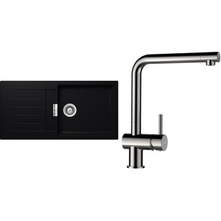 Set Schock S2-3 (dřez Signus D-100L Puro + baterie Epos Nerezový vzhled)