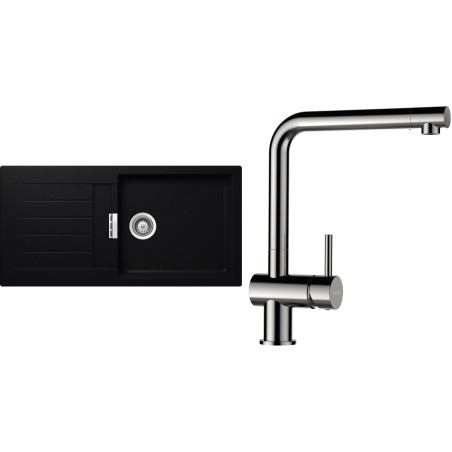 Set Schock S2-3 (dřez Signus D-100L Puro + baterie Epos Nerezový vzhled)