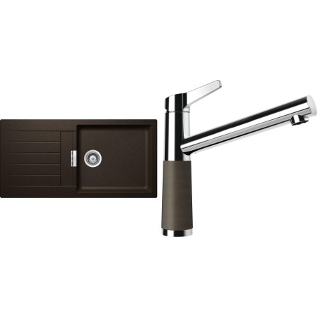 Set Schock S2-4 (dřez Signus D-100L Bronze + baterie SC-510 Bronze)