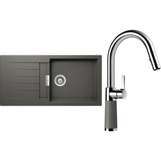 Set Schock S2-7 (dřez Signus D-100L Silverstone + baterie SC-520.120 Silverstone)