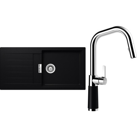 Set Schock S2-9 (dřez Signus D-100L Puro + baterie SC-530.120 Puro)