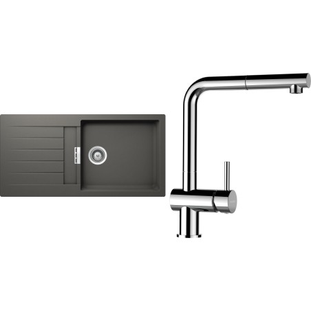 Set Schock S2-13 (dřez Signus D-100L Silverstone + baterie Epos.120 Chrom)