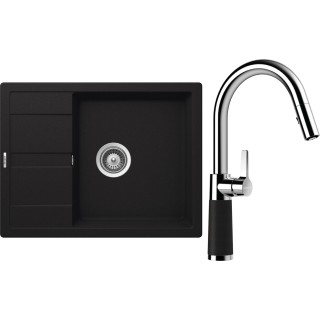 Set Schock S20-9 (dřez Manhattan D-100 Onyx + baterie SC-520.120 Onyx)