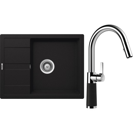 Set Schock S20-9 (dřez Manhattan D-100 Onyx + baterie SC-520.120 Onyx)