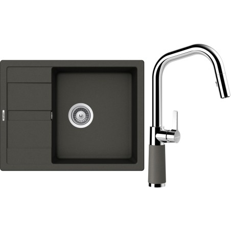 Set Schock S20-11 (dřez Manhattan D-100 Asphalt + baterie SC-530.120 Asphalt)