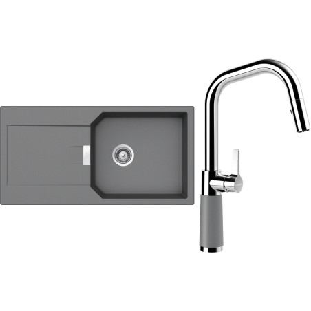 Set Schock S21-11 (dřez Manhattan D-100L Croma + baterie SC-530.120 Croma)