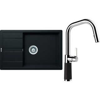 Set Schock S22-11 (dřez Manhattan D-100LS Nero + baterie SC-530.120 Nero)