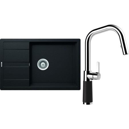 Set Schock S22-11 (dřez Manhattan D-100LS Nero + baterie SC-530.120 Nero)