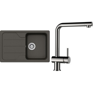 Set Schock S28-5 (dřez Formhaus D-100S Asphalt + baterie Epos Nerezový vzhled)