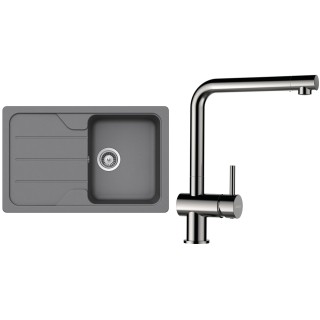 Set Schock S28-5 (dřez Formhaus D-100S Croma + baterie Epos Nerezový vzhled)