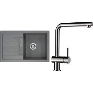 Set Schock S30-5 (dřez Lima D-100S Croma + baterie Epos Nerezový vzhled)