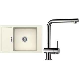 Set Schock S4-3 (dřez Mono D-100XS Magnolia + baterie Epos Nerezový vzhled)