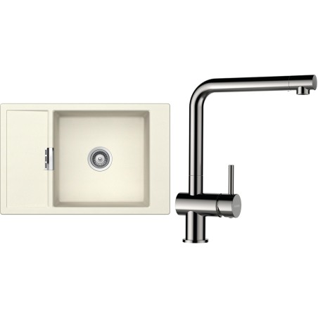 Set Schock S4-3 (dřez Mono D-100XS Magnolia + baterie Epos Nerezový vzhled)