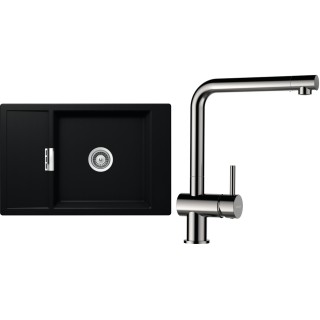 Set Schock S4-3 (dřez Mono D-100XS Puro + baterie Epos Nerezový vzhled)