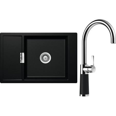 Set Schock S4-6 (dřez Mono D-100XS Magma + baterie SC-520 Magma)