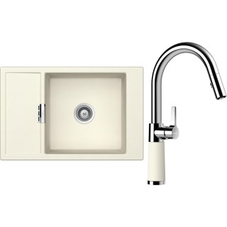 Set Schock S4-7 (dřez Mono D-100XS Magnolia + baterie SC-520.120 Magnolia)