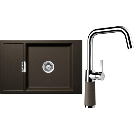 Set Schock S4-8 (dřez Mono D-100XS Bronze + baterie SC-530 Bronze)